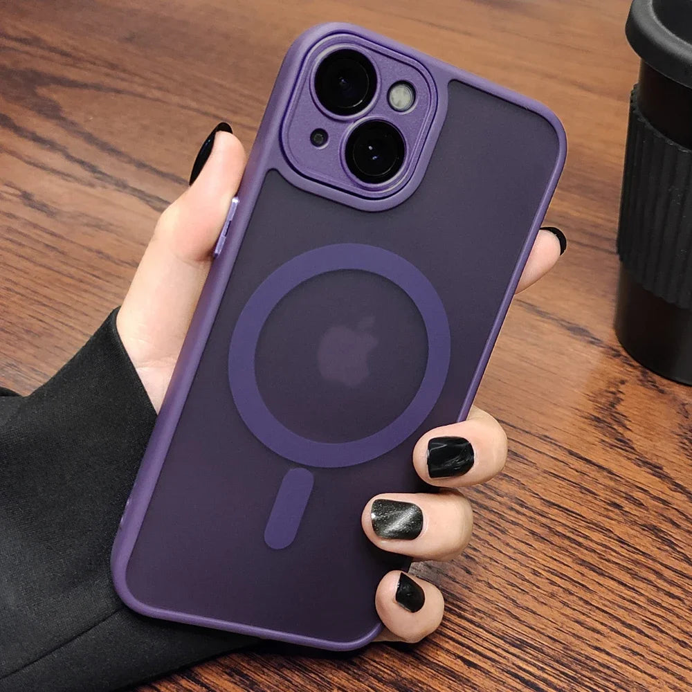 Matte Translucent Magnetic Case for iPhone