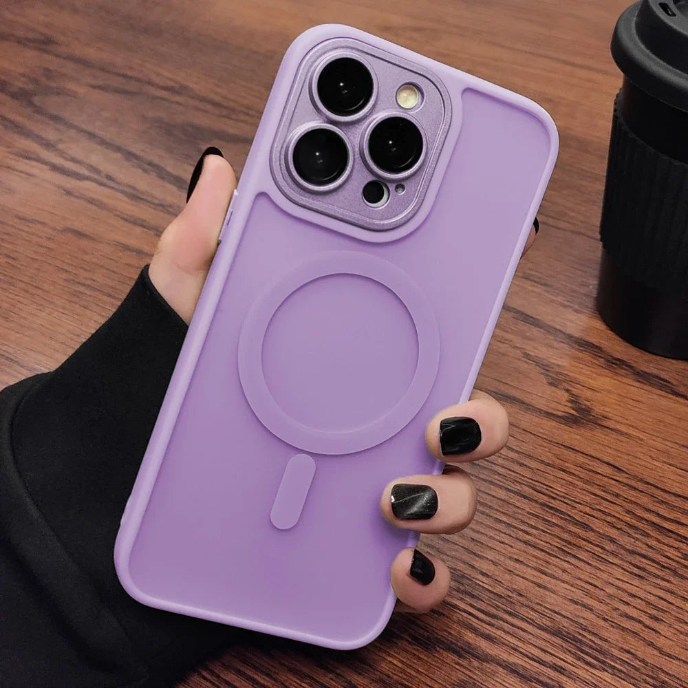 Matte Translucent Magnetic Case for iPhone